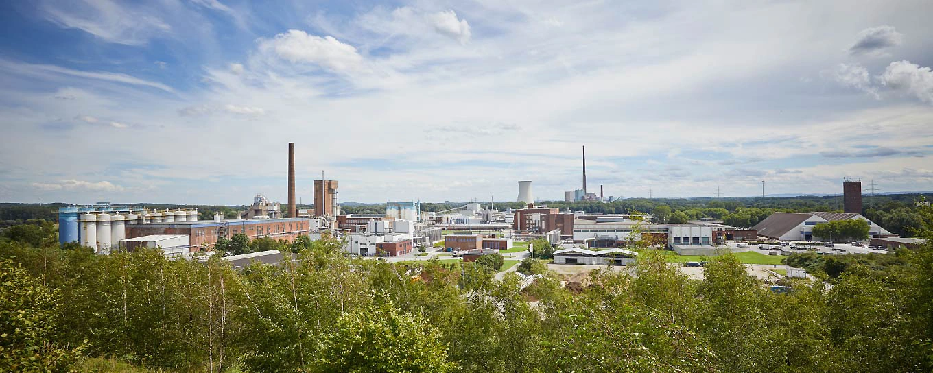 Luftaufnahme von einem Recyclingwerk